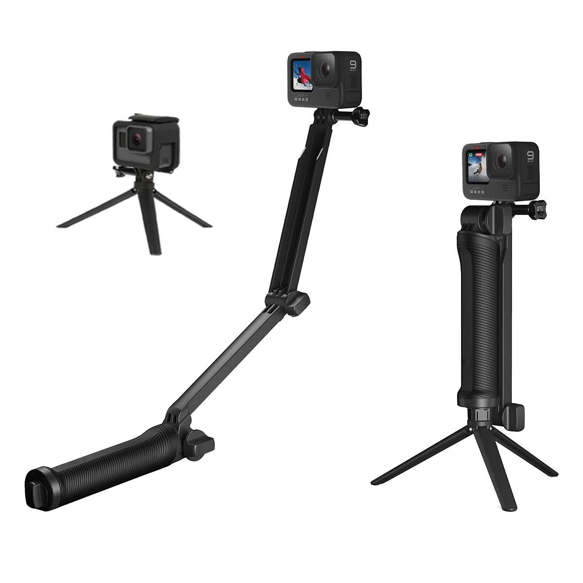SHOOT - Monopod 3-Way Tripode palo extensible para Gopro Hero 13 12 11 Black