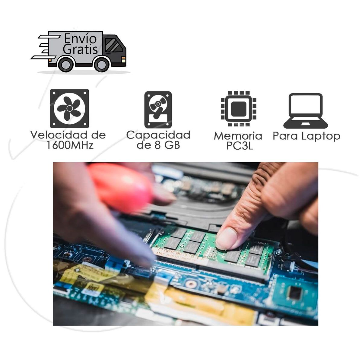 KINGSTON - MEMORIA RAM LAPTOP DDR3 PCL3 1600MHZ 8GB KINGSTON