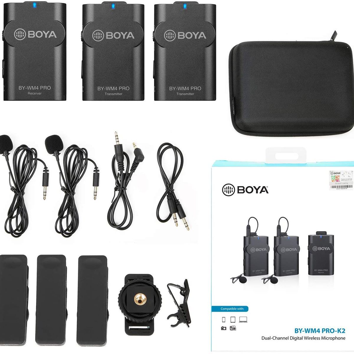 BOYA - Micrófono Inalámbrico Boya BY WM4 PRO K2 - Original