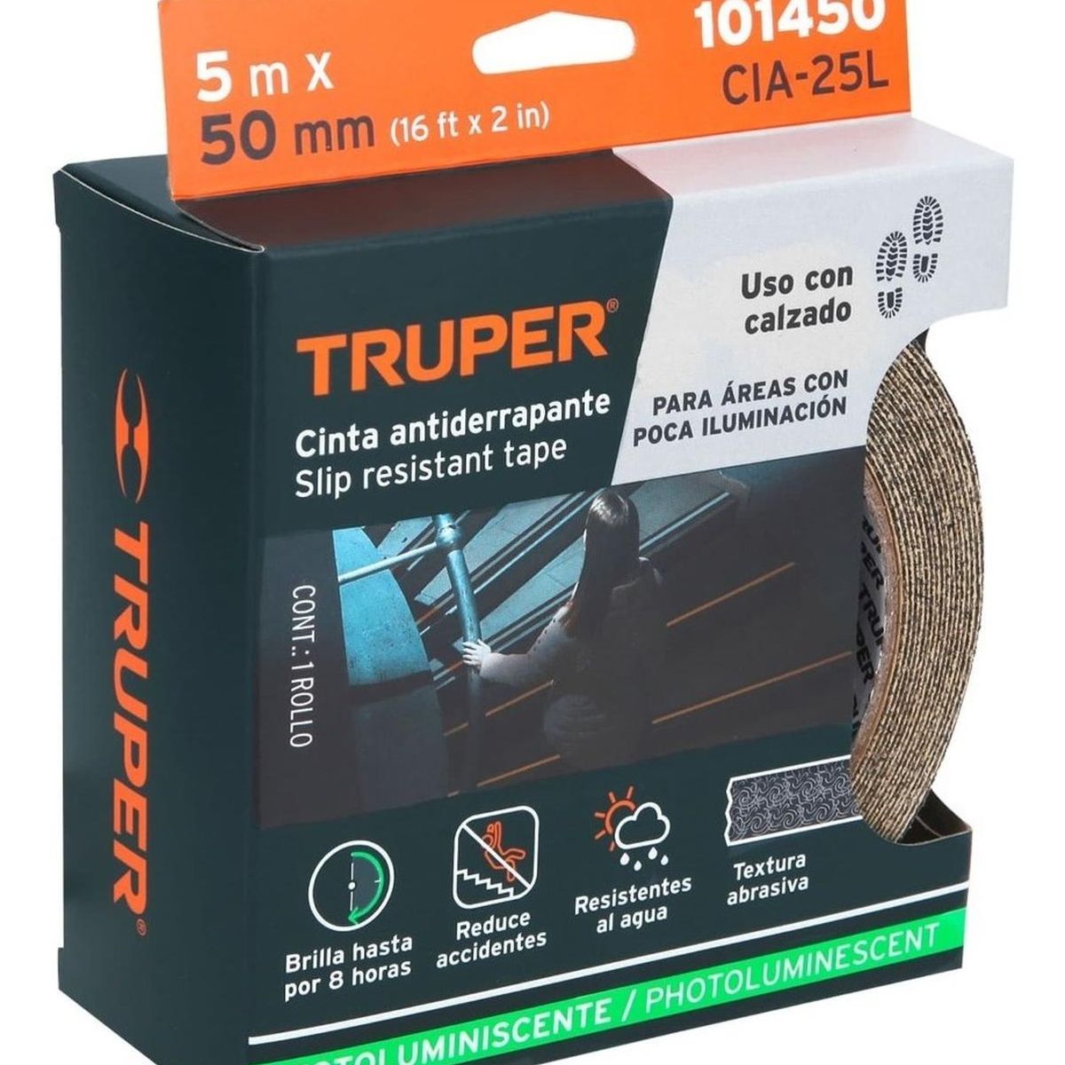 TRUPER - Cinta Antiderrapante Fotoluminiscente Truper