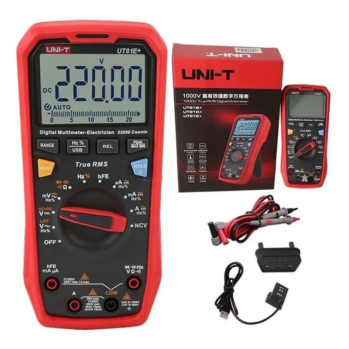 UNI T - Multitester Multimetro Digital Profesional UNI-T UT61E RMS