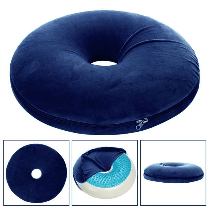 PERUMASSAGE - Cojín para Coxis tipo Picarón Viscoelastico con Gel y Funda