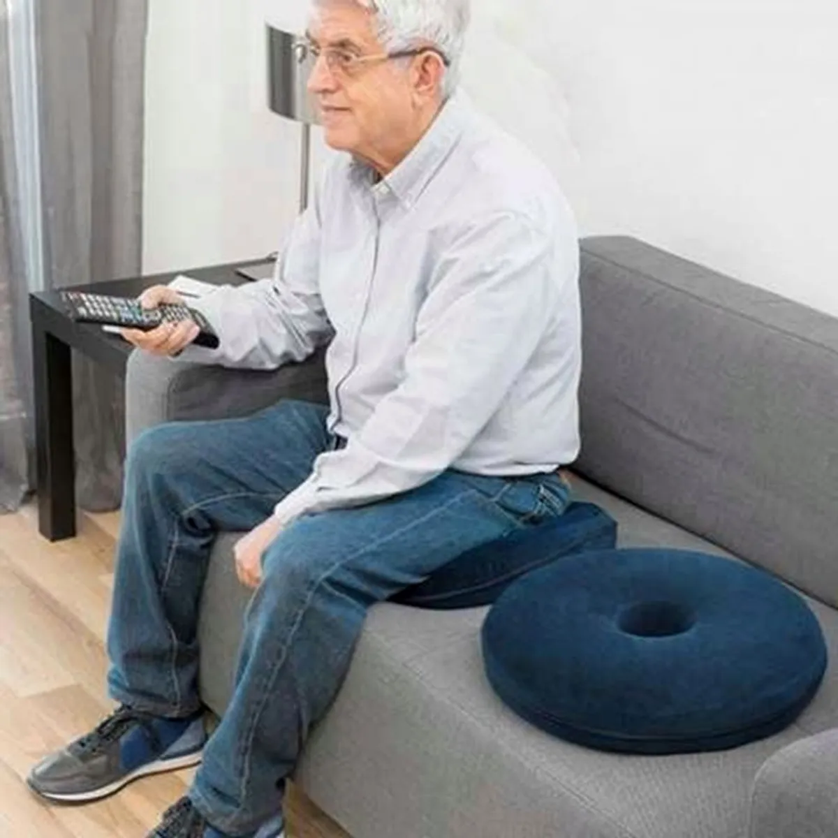 PERUMASSAGE - Cojín para Coxis tipo Picarón Viscoelastico con Gel y Funda