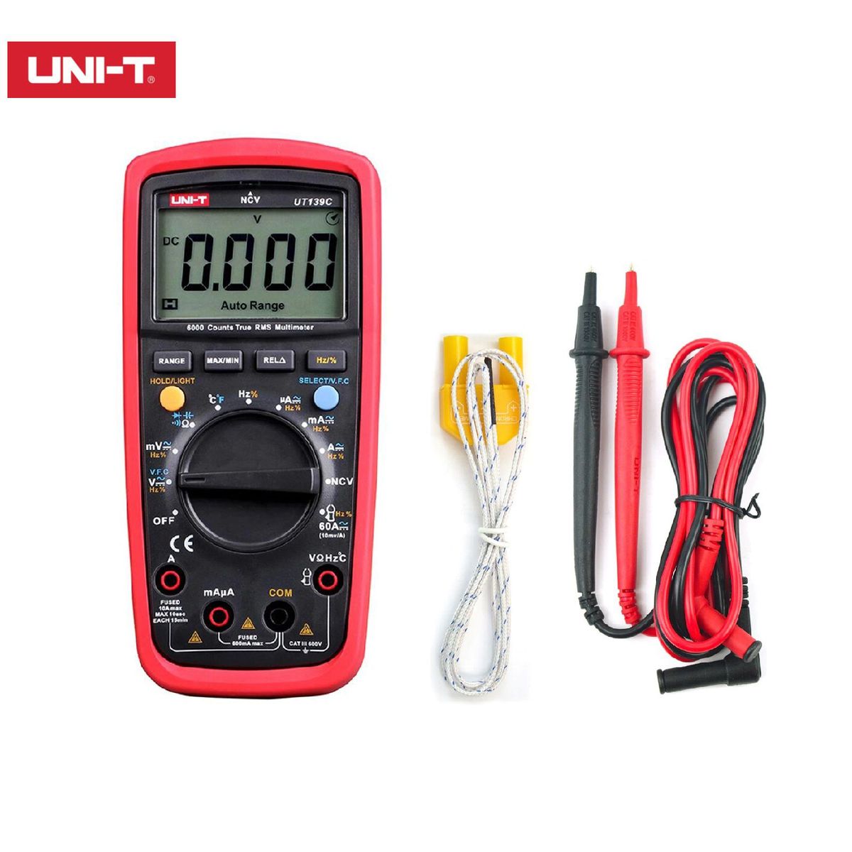 UNI T - Multimetro Multitester Digital Auto Rango Rms Real NVC UNI-T UT139C