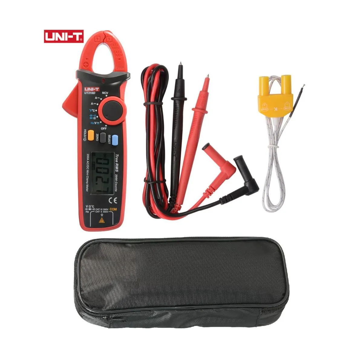 UNI T - Pinza Amperimétrica Digital Rms Real NVC UNI-T UT210D