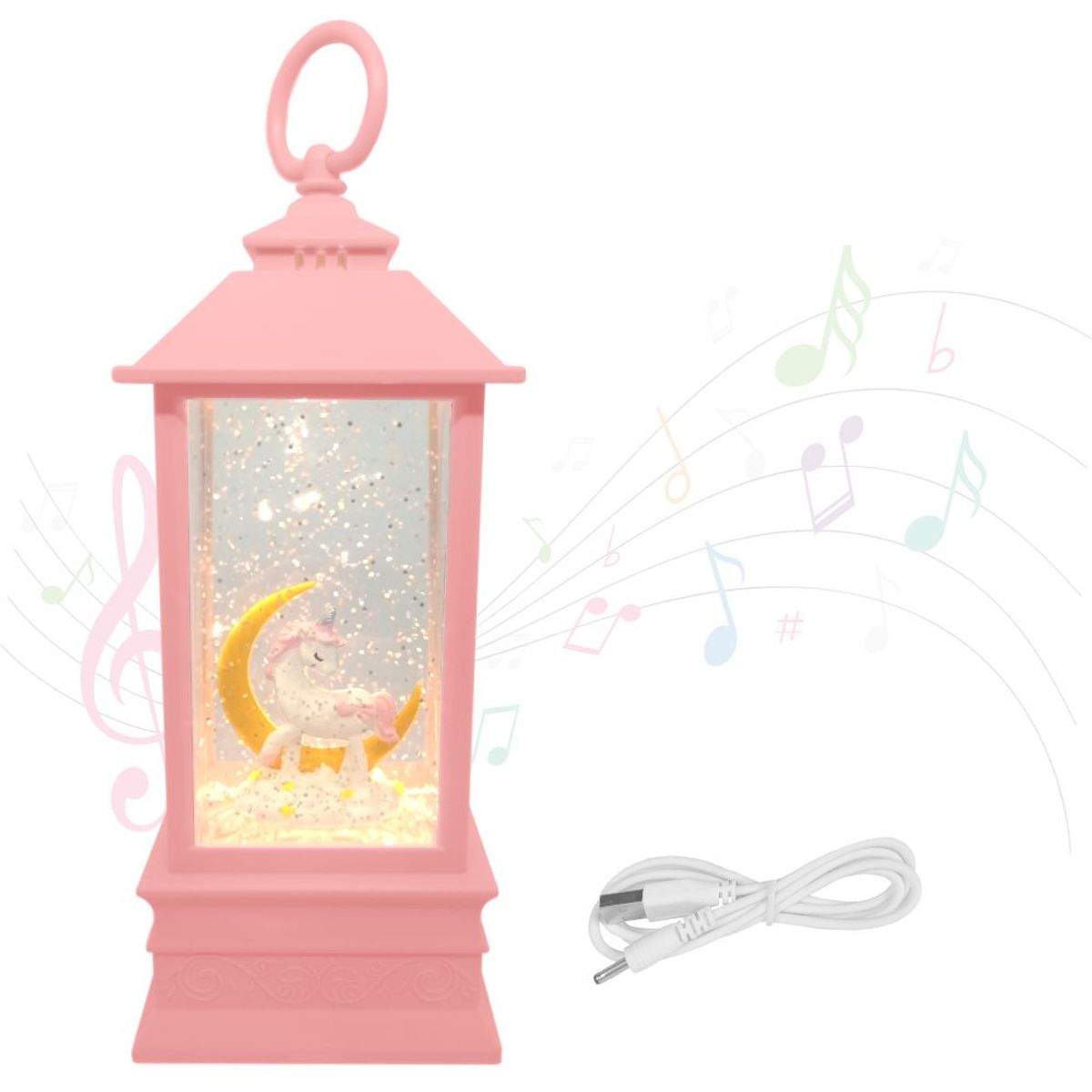 GENERICO - Lámpara Musical LED Decorativa Portátil Farol Unicornio