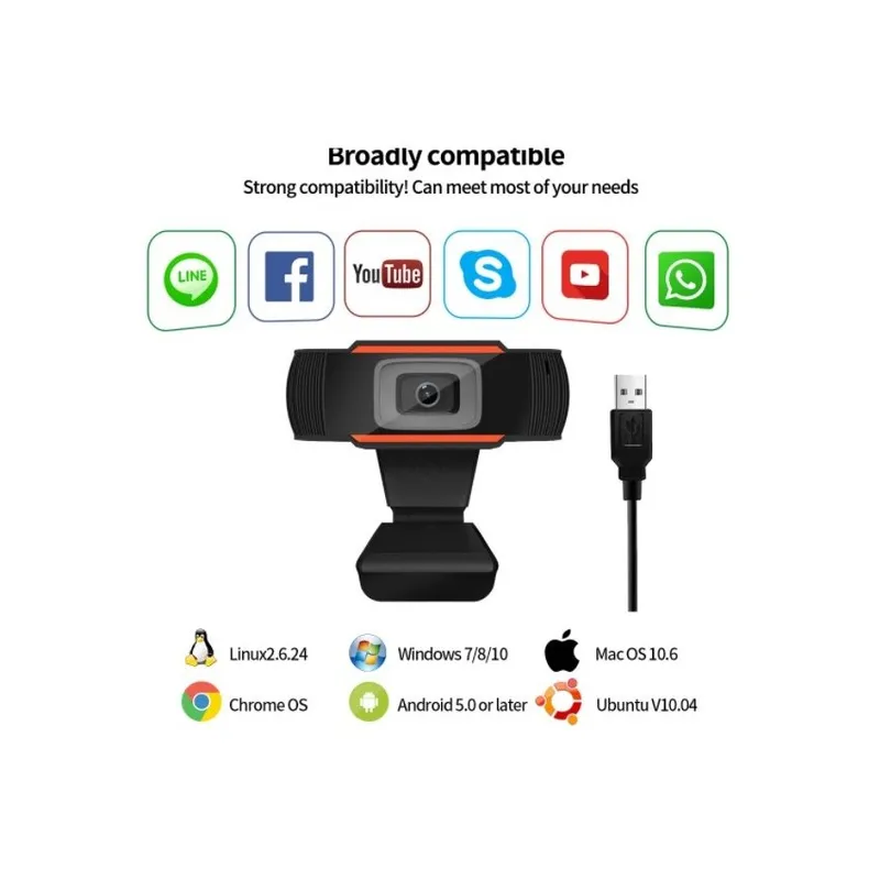 Cámara web 1080x1920p WEBCAM con Micrófono para PC OEM