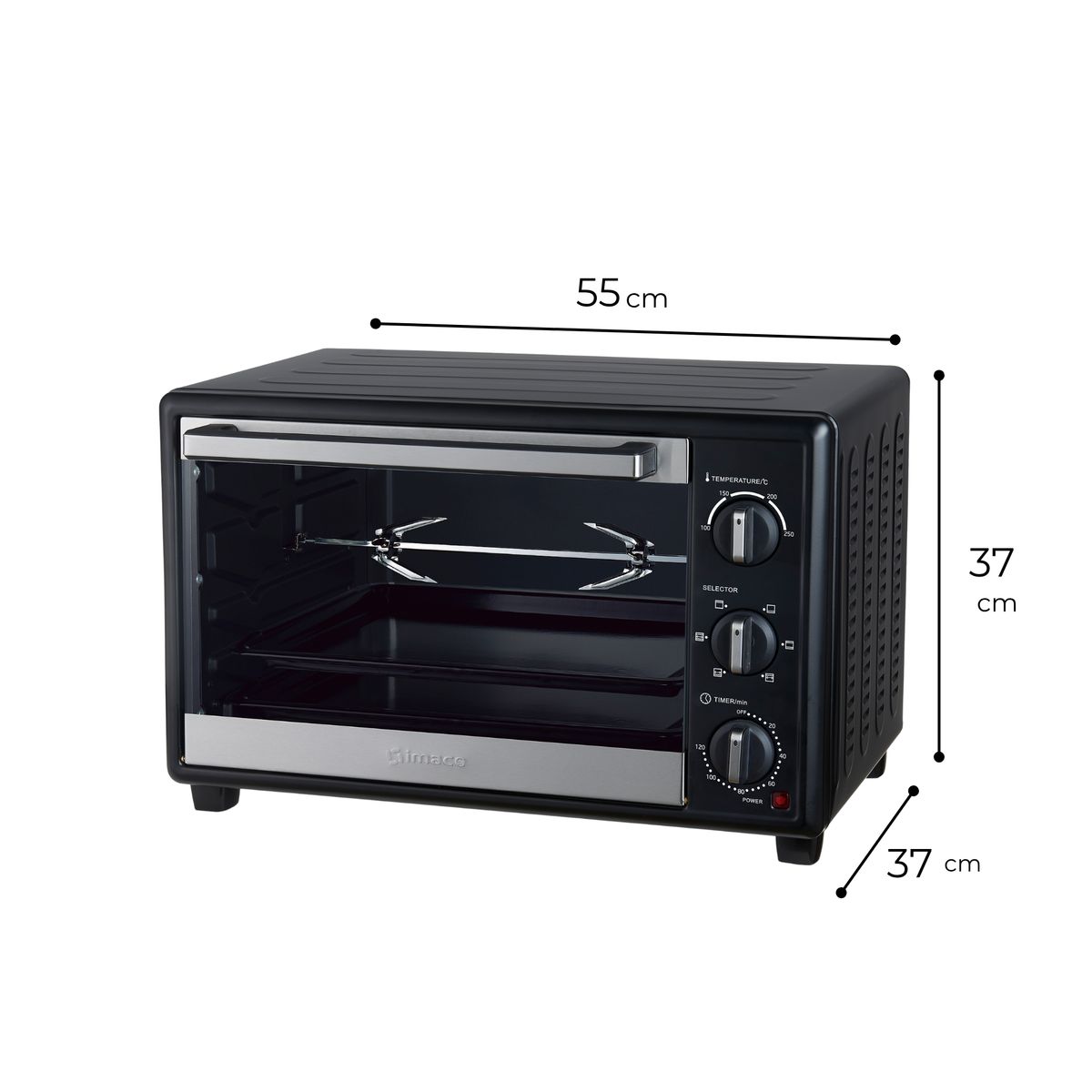 IMACO - Horno electrico con rosticero 35lts hes35r imaco - gris
