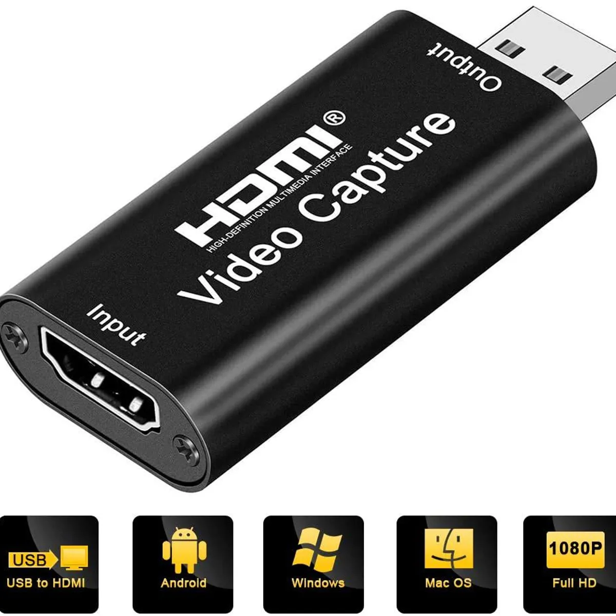 GENERICO - Capturador De Video Hdmi A Usb Pc Laptop Full Hd Fhd 1080p