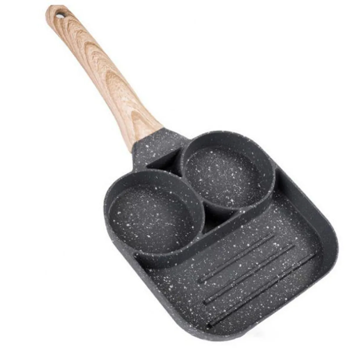 GENERICO - Sarten de Teflón Eco Friendly Antiadherente 2 Divisiones + Grill