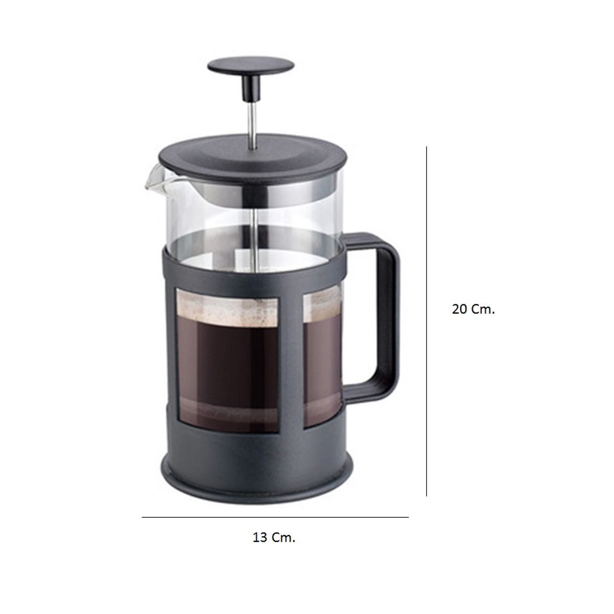 GENERICO - Cafetera Prensa Francesa Piston 1 Litro Negro