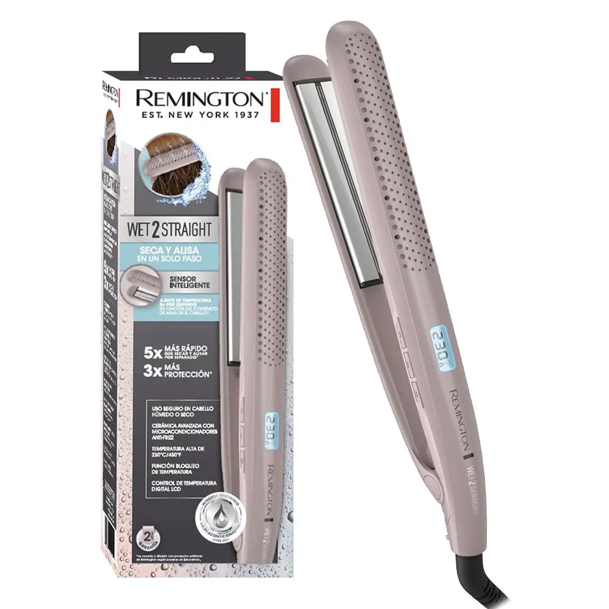REMINGTON - Alisadora Remington Wet2Straight S27A Uso en Cabello Húmedo o Seco