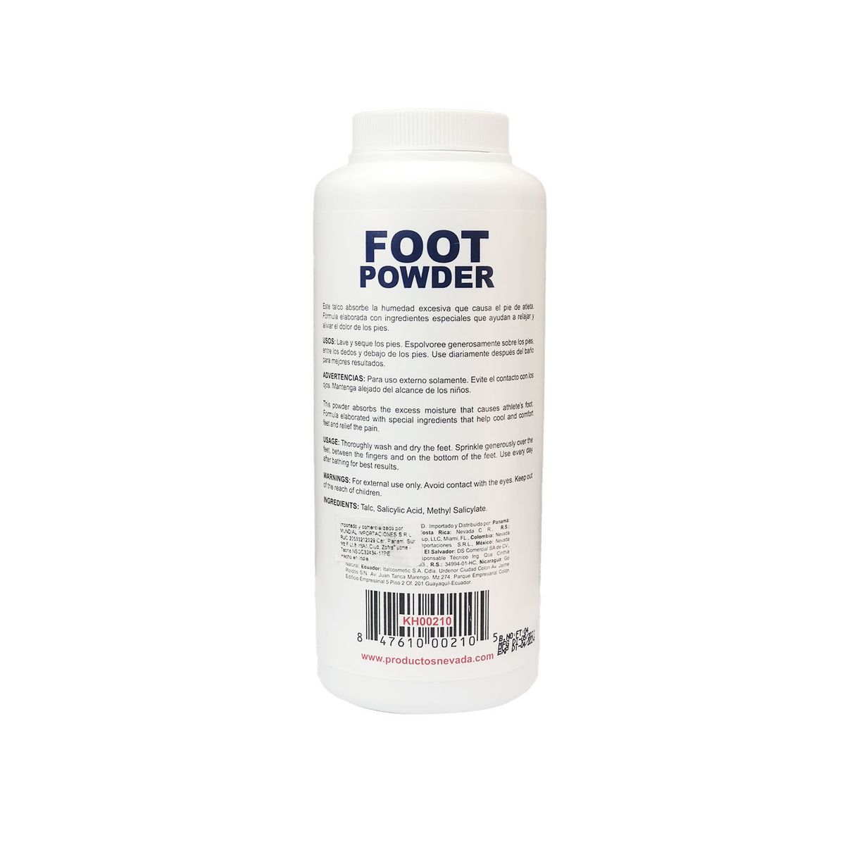 GENERICO - 3 Talco para pies Foot Powder 200g.