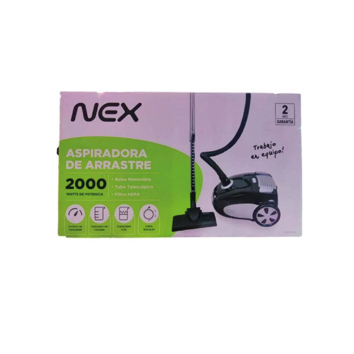 NEX - Aspiradora De Arrastre Nex 2000 W Capacidad de 4.L VCP2000L4
