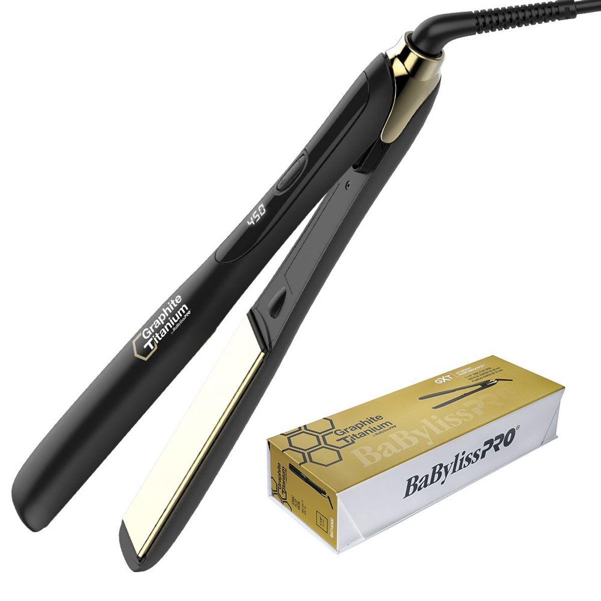 BABYLISS PRO - Alisadora Graphite Titanium Iónica 1 1/4? Babyliss Pro – Negro.