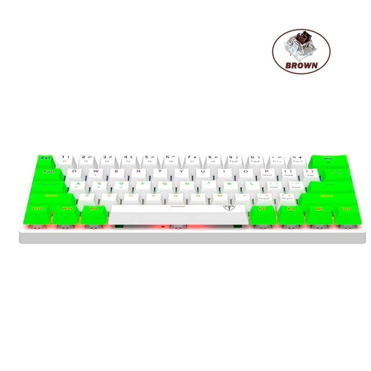 T-DAGGER - Teclado Gamer T-dagger Arena t-tgk321 Brown Inglés Us Con Luz Rainbow