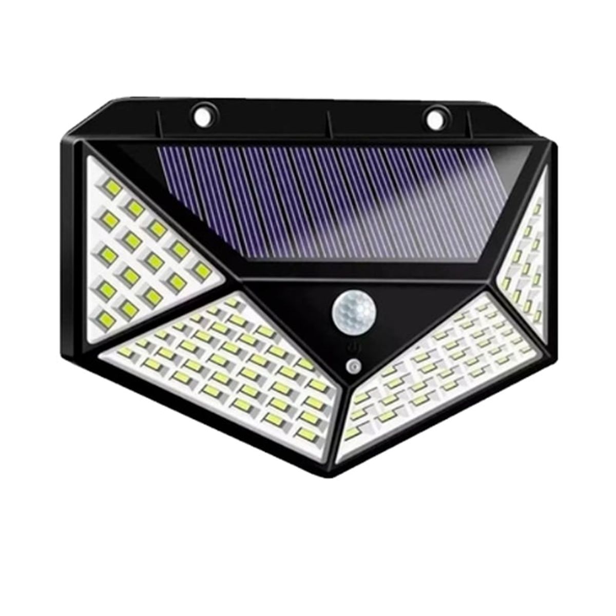 GENERICO - Lampara solar con sensor de oscuridad y movimiento luz 100 leds