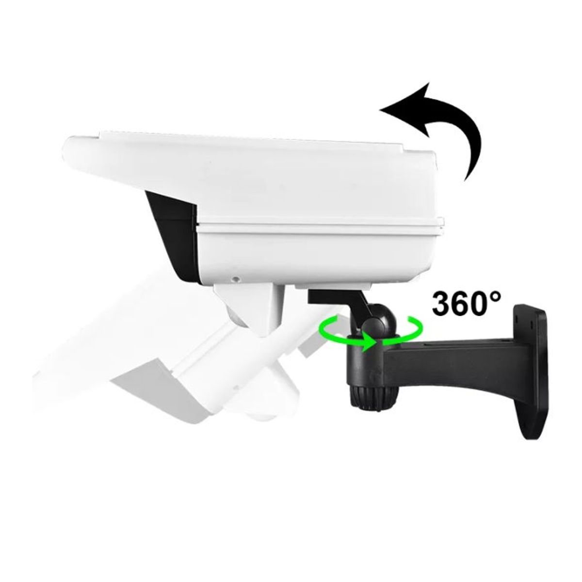 GENERICO - Lámpara solar foco con sensor de movimiento forma camara seguridad