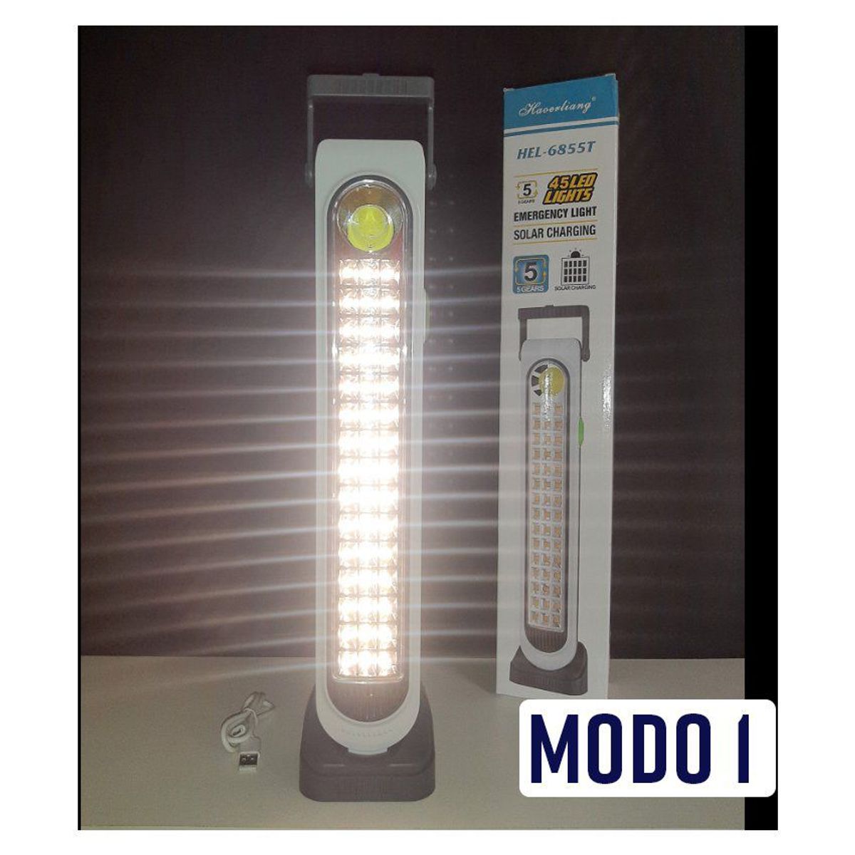 GENERICO - Lampara luz foco solar portatil inalámbrico multiusos emergencia