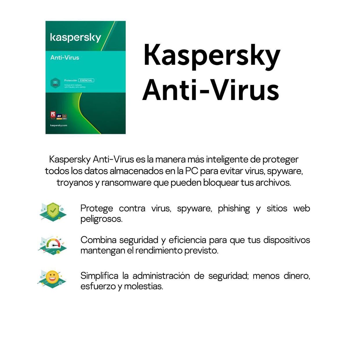 KASPERSKY - Antivirus kaspersky 1 pc 1 año