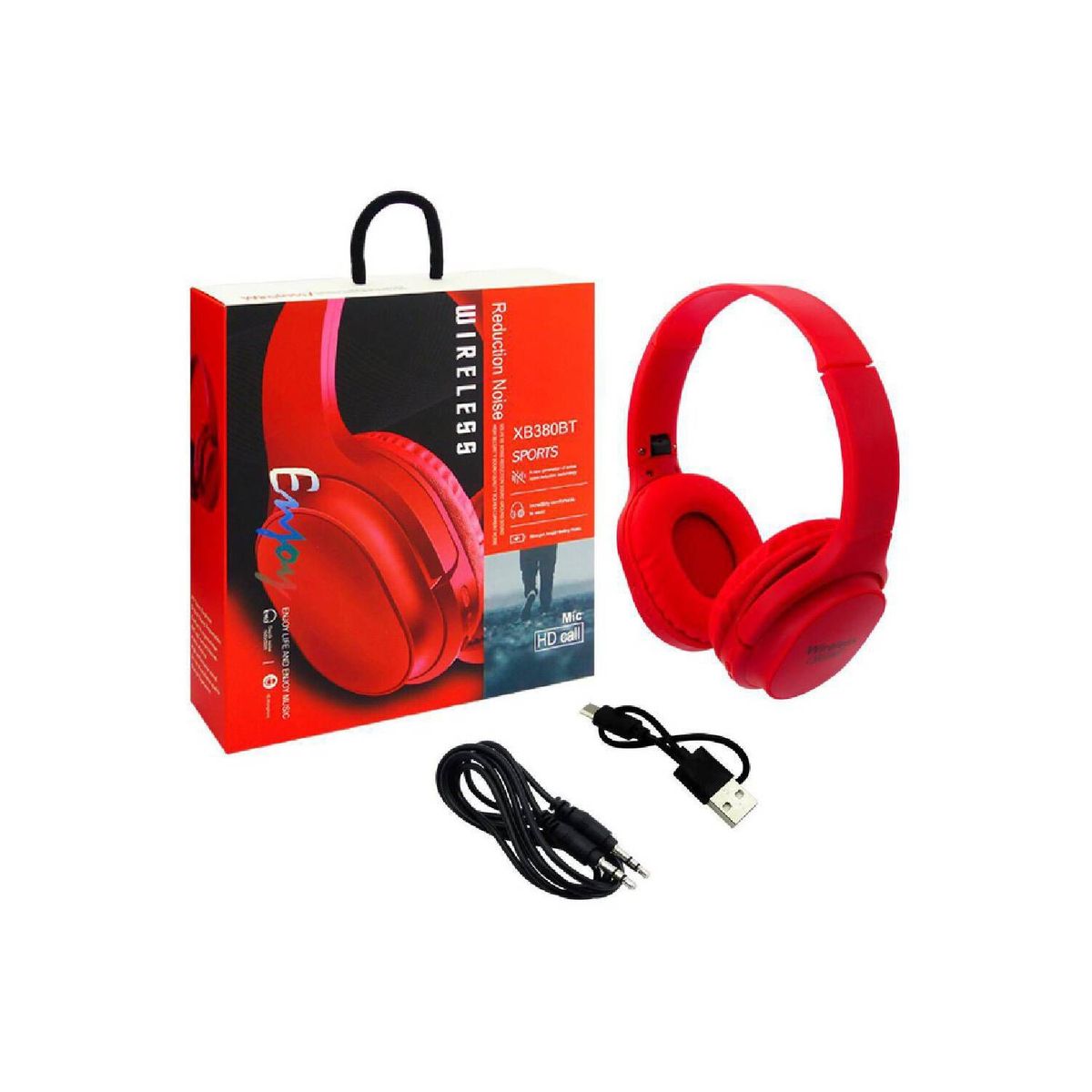 GENERICO - Audifonos inalambricos Bluetooth Rojo