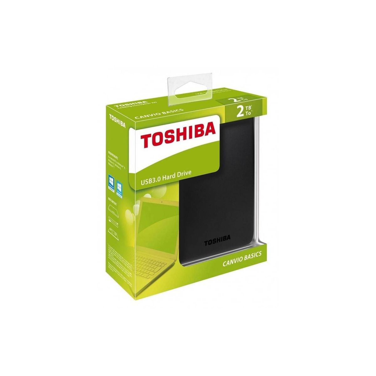 TOSHIBA - Disco Externo Toshiba 2TB Canvio Basic HDTB520XK3AA