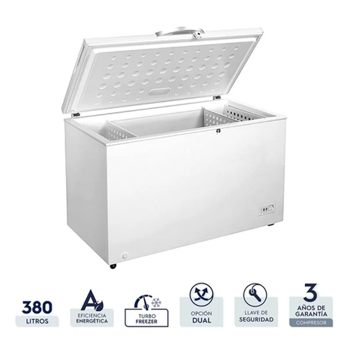 ELECTROLUX - Congelador Horizontal Electrolux 380 Litros EFCC38C2HQW Dual Blanco