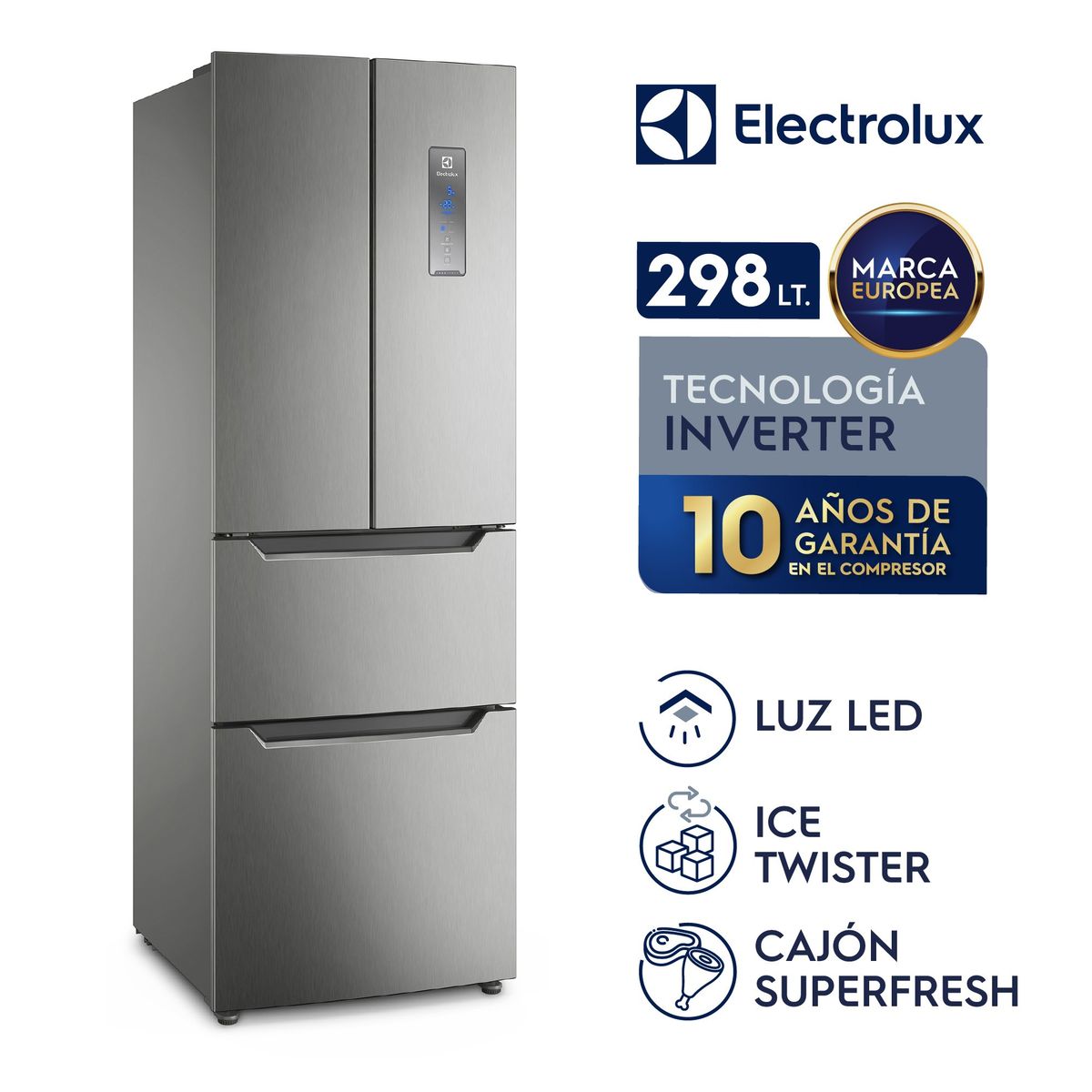 ELECTROLUX - Refrigeradora Electrolux No Frost 298L Multi Door ERFWV2HUS