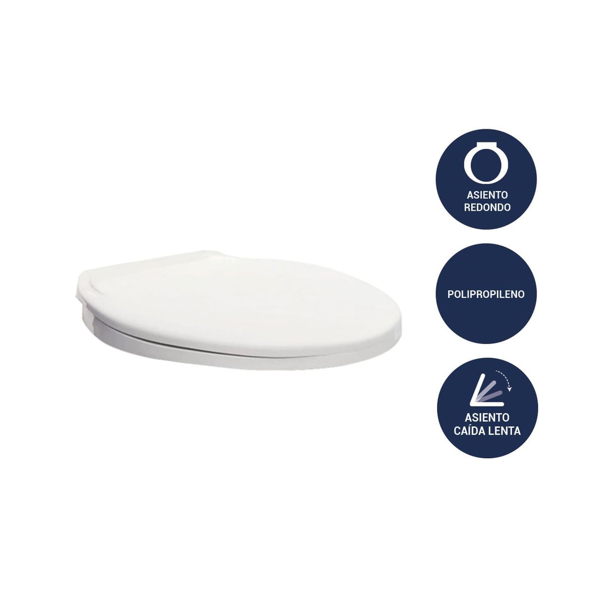 VAINSA - Asiento universal redondo blanco Vainsa