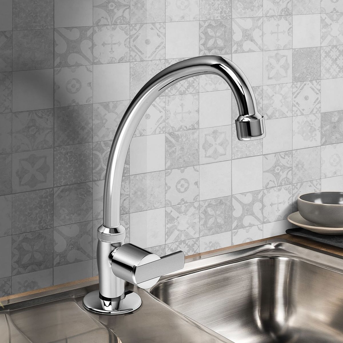 ITALGRIF - Llave para bar al mueble buzios lever cromado Italgrif