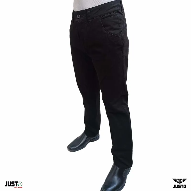 JUST - PANTALON DRILL PARA HOMBRE - NEGRO