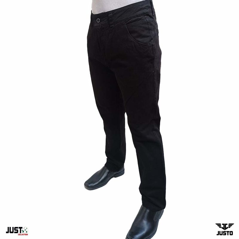 JUST - PANTALON DRILL PARA HOMBRE - NEGRO