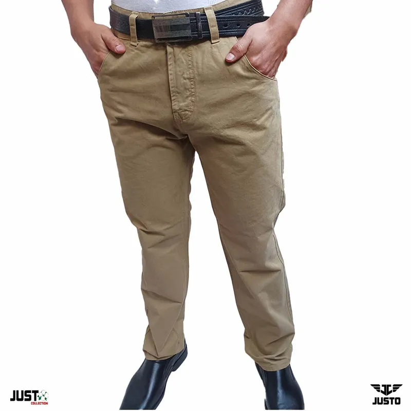 JUST - PANTALON DRILL PARA HOMBRE - CAMELLO