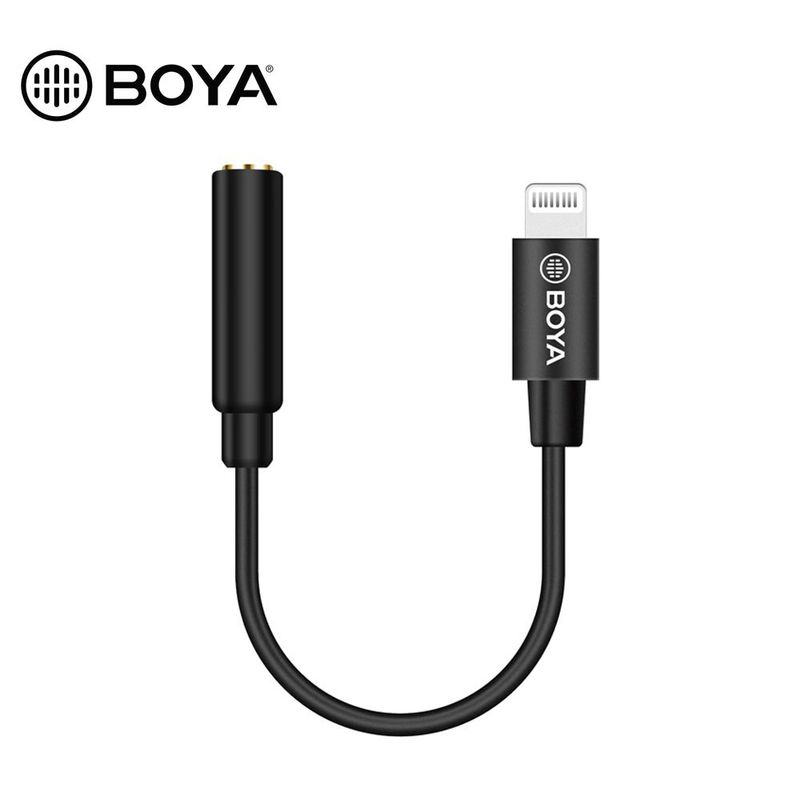 BOYA - Adaptador Boya BY-K8  TRS a Lightning - Original