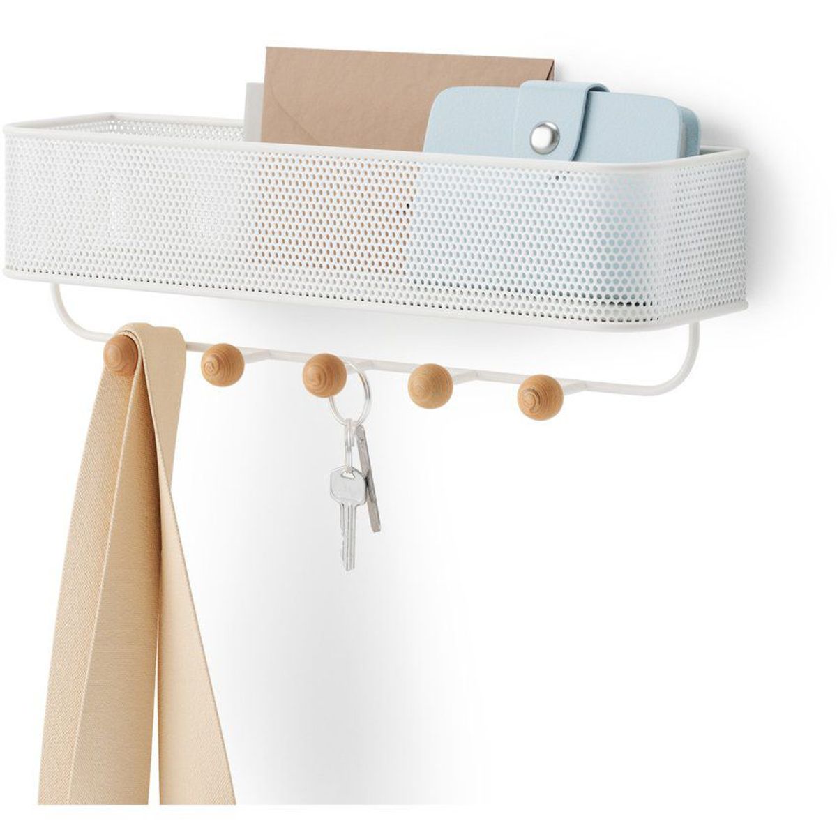 UMBRA - Colgador de llaves y organizador umbra estique - blanco