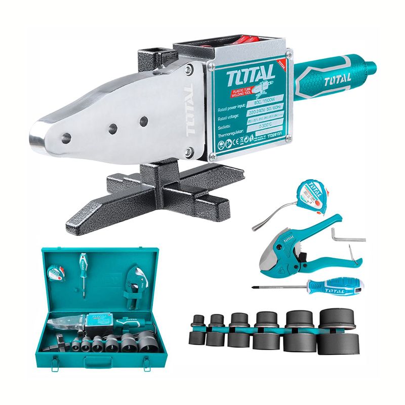 TOTAL TOOLS - TERMOFUSORA INDUSTRIAL 1500W GASFITERIA POLIFUSIÓN TOTAL - TT328151