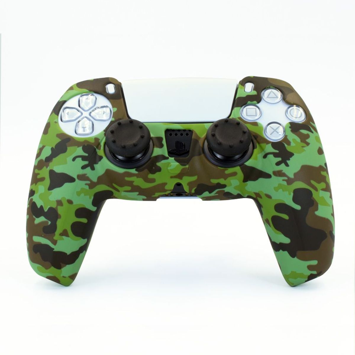 GENERICO - Funda de Silicona para mando de PS5 - Camuflaje Oscuro