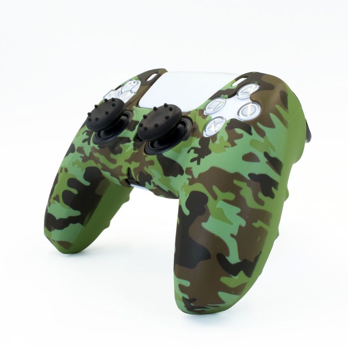 GENERICO - Funda de Silicona para mando de PS5 - Camuflaje Oscuro