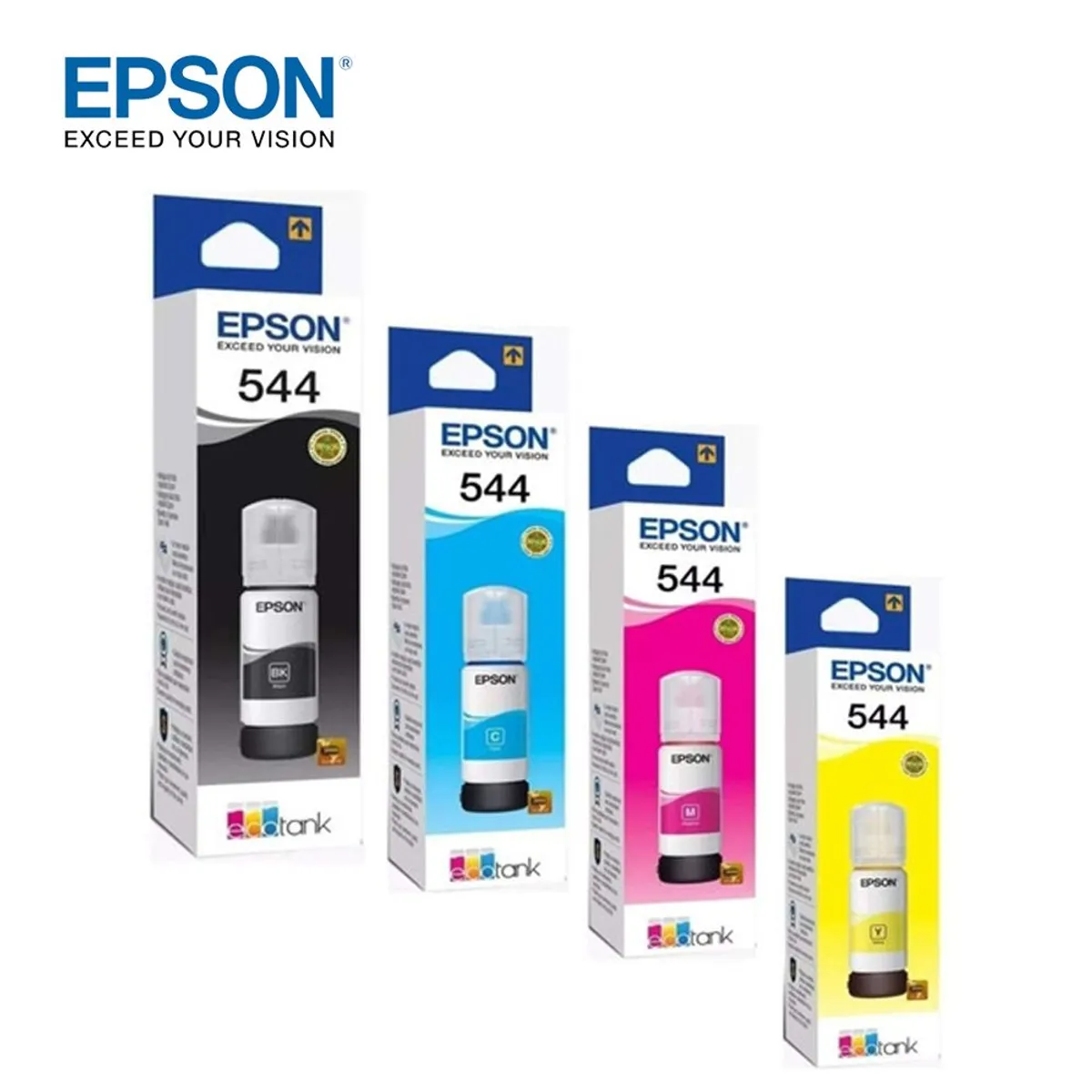 EPSON - Kit 4 Tintas Epson 544 – Black, Yellow, Cyan y Magenta