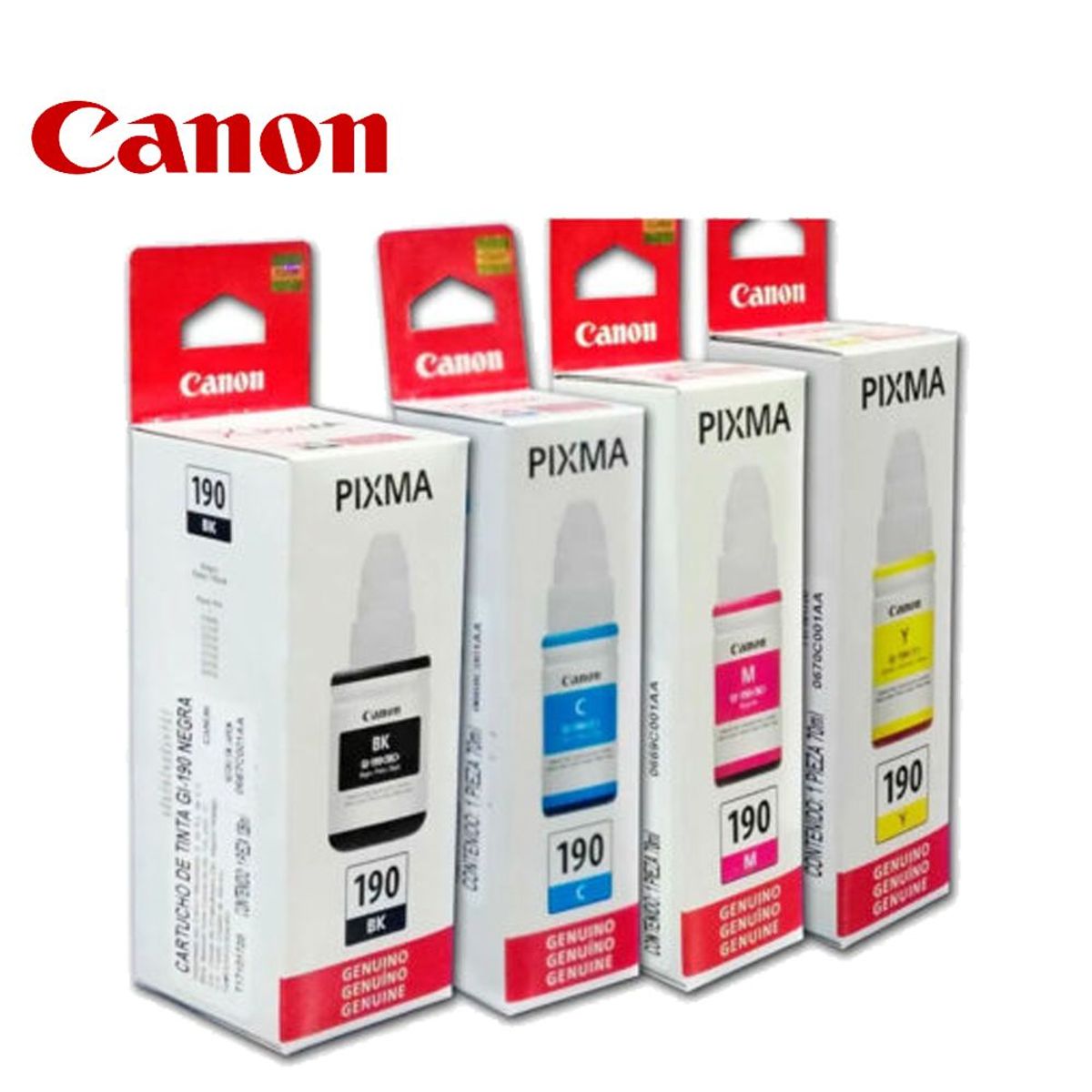 CANON - Kit 4 Tintas Canon 190 – Black, Yellow, Cyan y Magenta