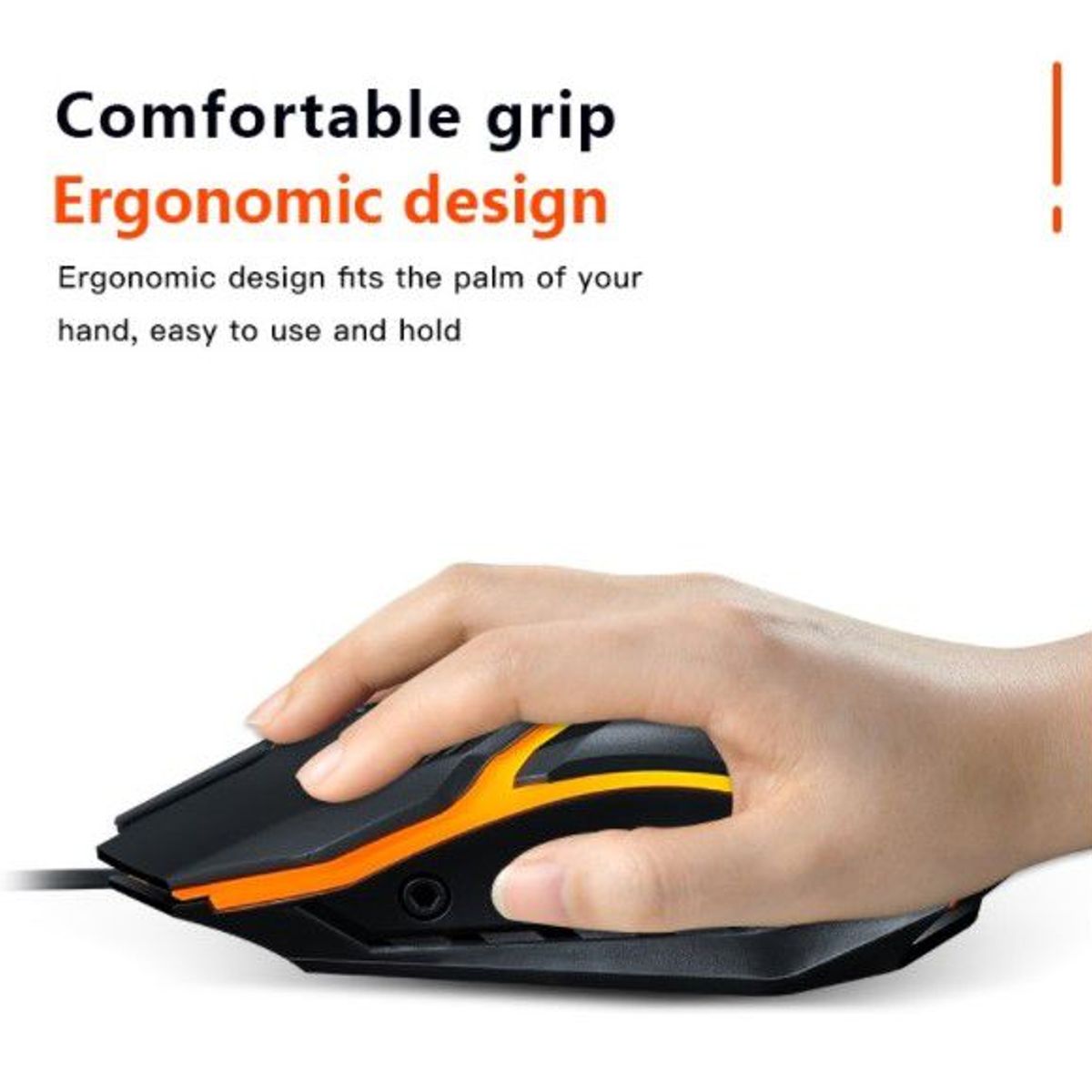 TWOLF - Mouse optico gamer V1 - T-WOLF - RGB negro