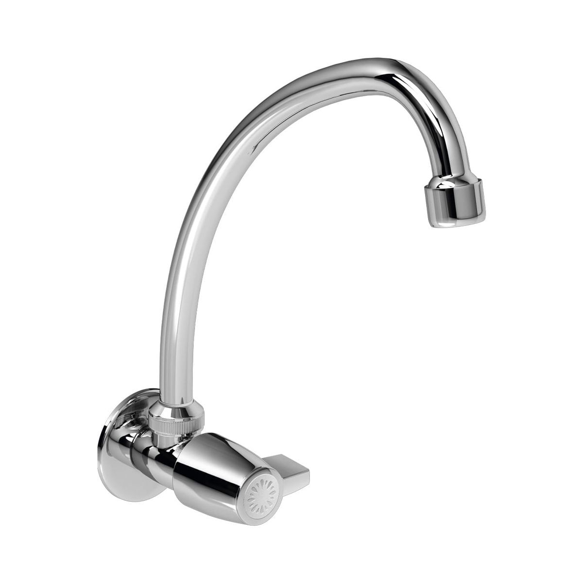 ITALGRIF - Llave para lavadero a la pared cabo blanco cromado Italgrif