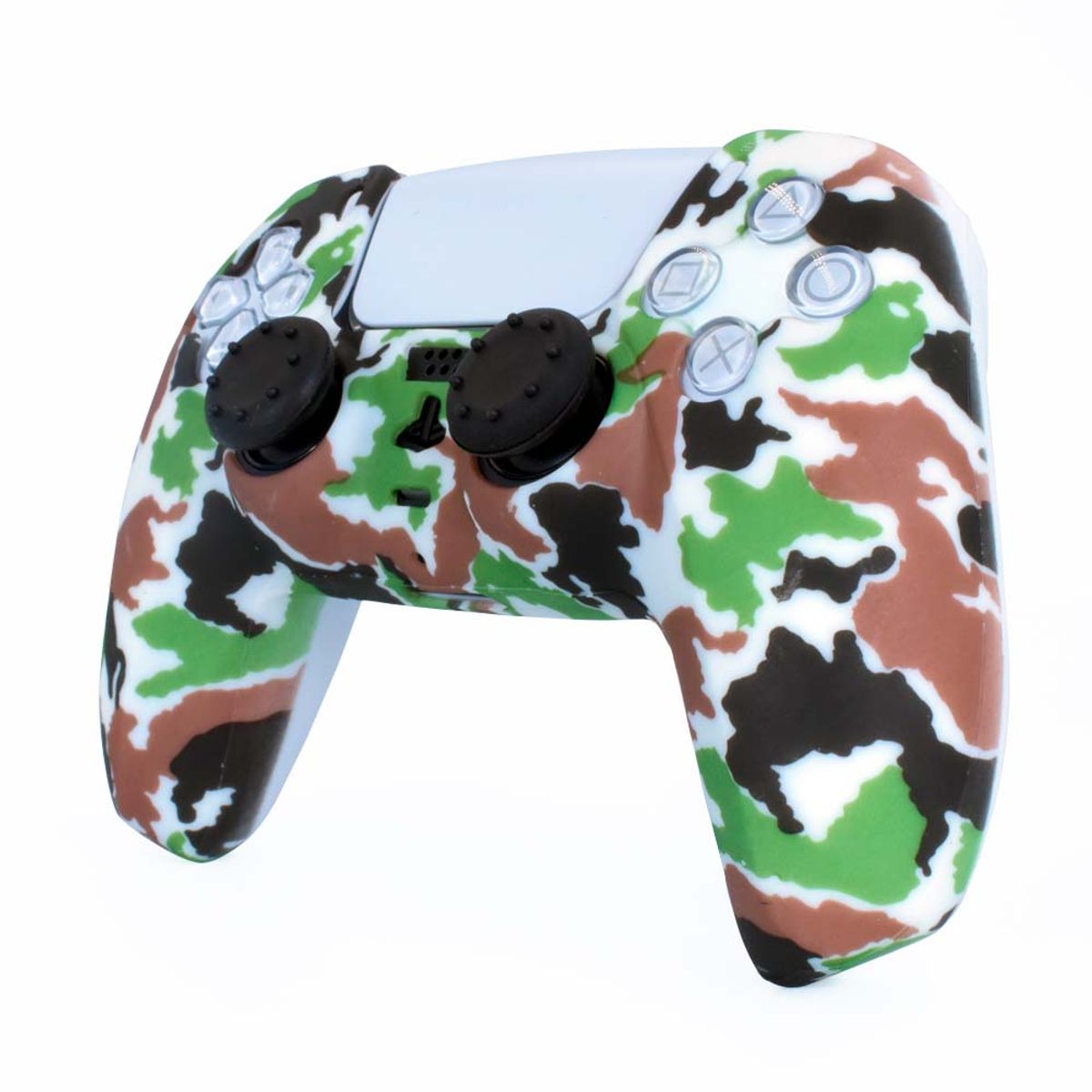 GENERICO - Funda de Silicona para mando de PS5 - Camuflaje militar oscuro