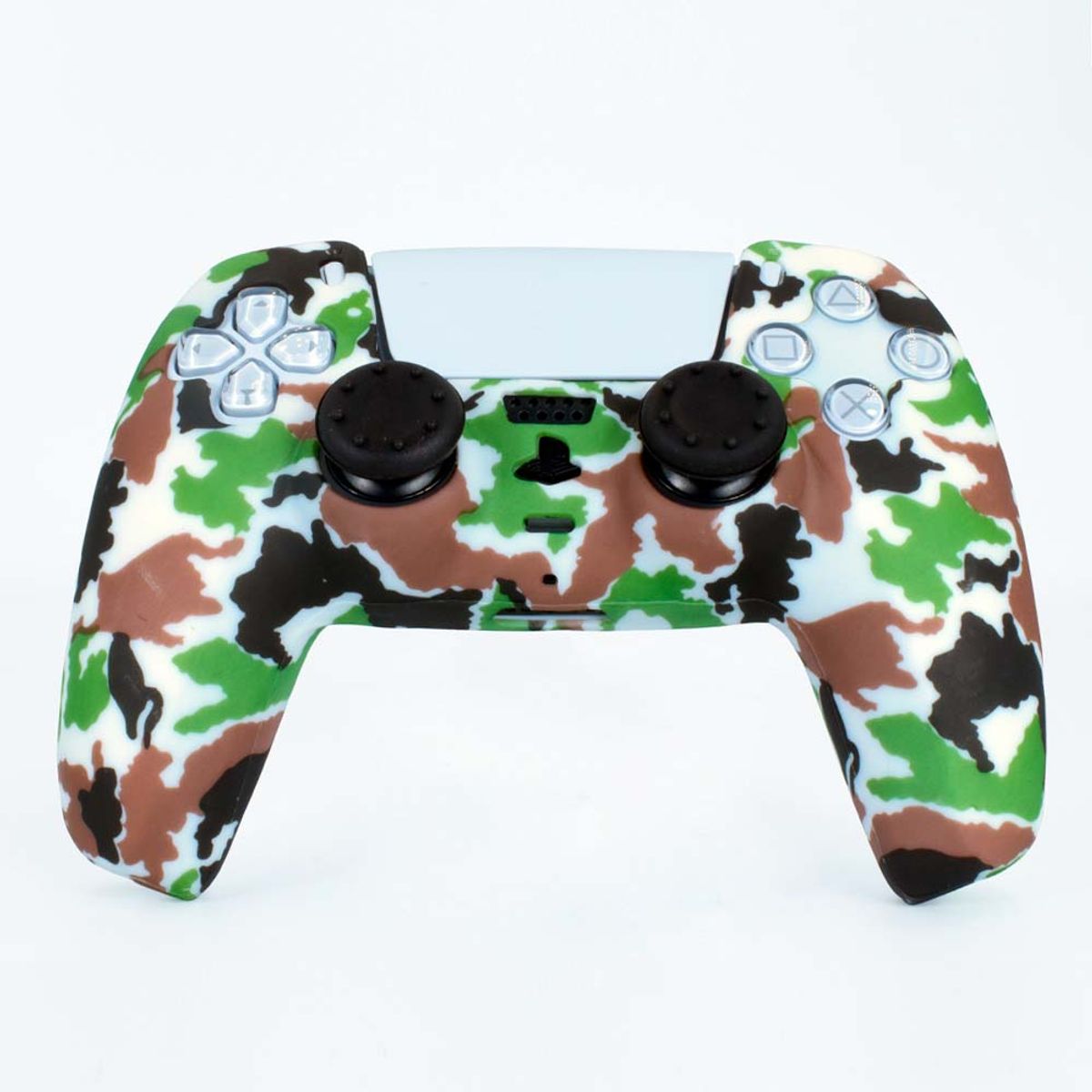 GENERICO - Funda de Silicona para mando de PS5 - Camuflaje militar oscuro