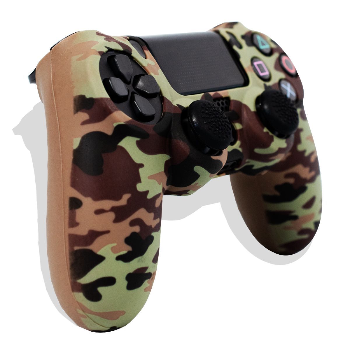 GENERICO - Funda de Silicona para mando de PS4 - Camuflaje Marrón