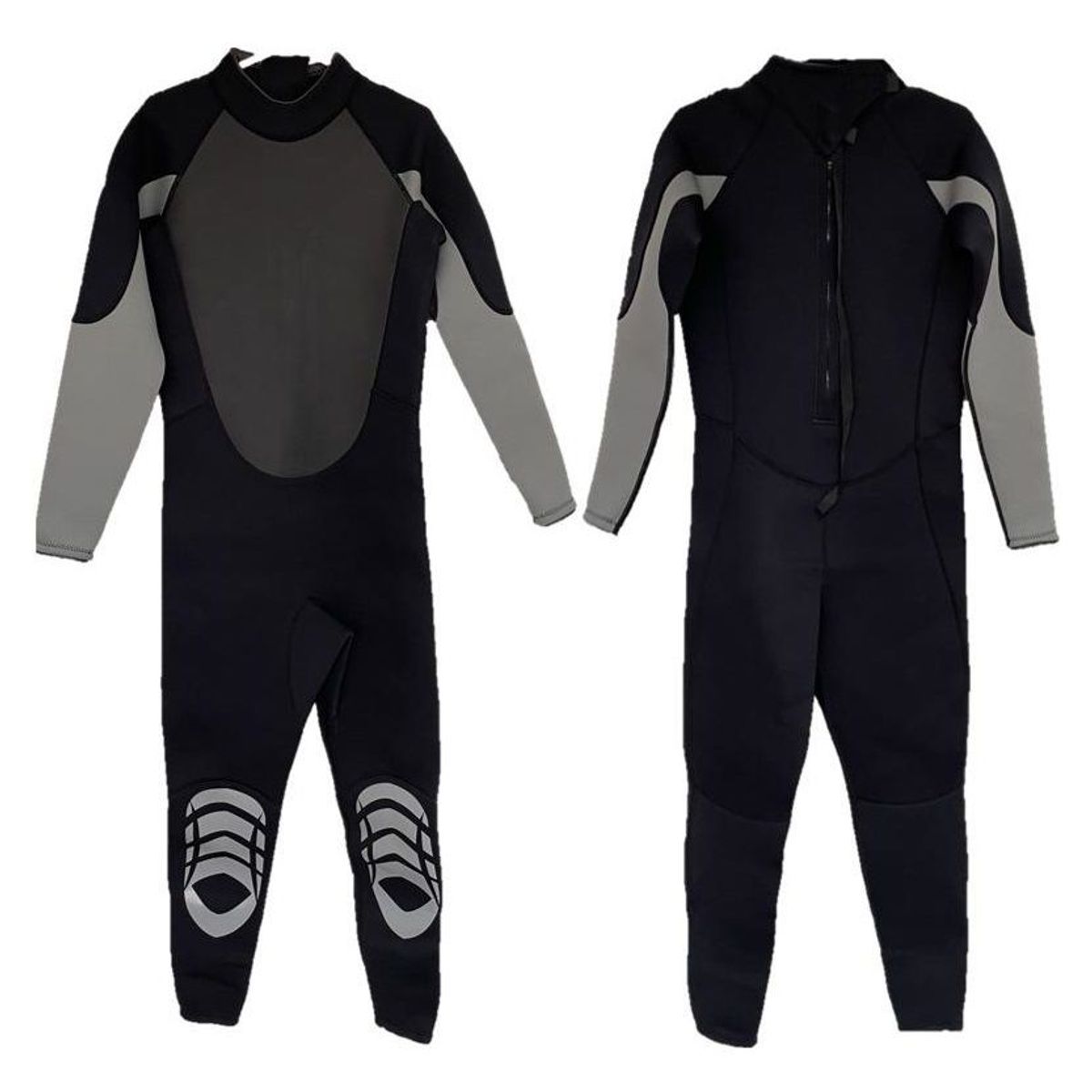 GENERICO - Wetsuit XXL Neopreno 3mm Negro Plomo Cierre Espalda