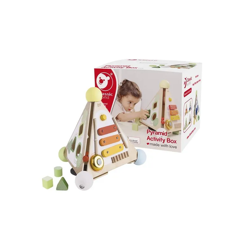 CLASSIC WORLD - Juguete de Bebé Caja Pirámide De Actividades Múltiples