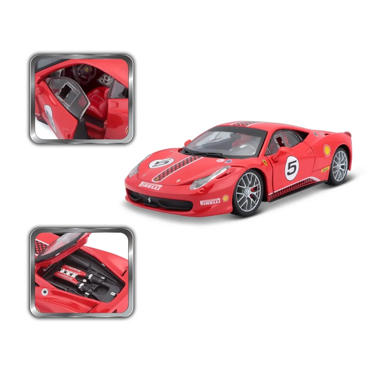 BBURAGO - Auto Coleccionable 1:24 ferrari 458 challenge italia