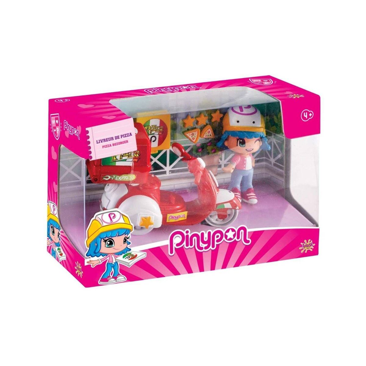 PINYPON - Juguete Muñeca Pinypon Moto delivery de Pizza