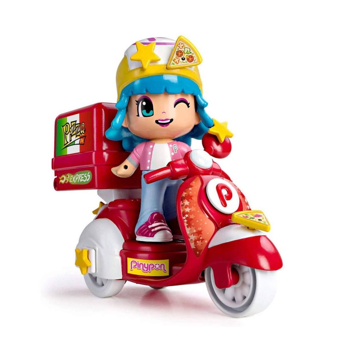 PINYPON - Juguete Muñeca Pinypon Moto delivery de Pizza